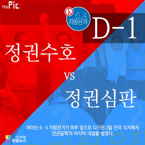 지방선거 D-1…'정권수호' vs '정권심판' 대격돌 - 1