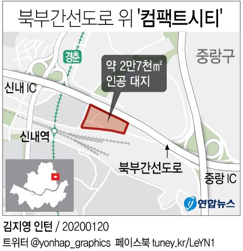 [그래픽] 북부간선도로 위 '컴팩트시티'