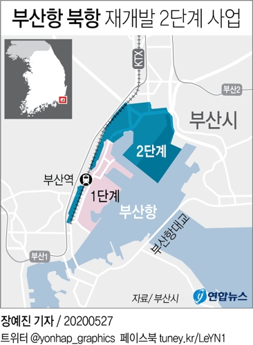 [그래픽] 부산항 북항 재개발 2단계 사업 구역