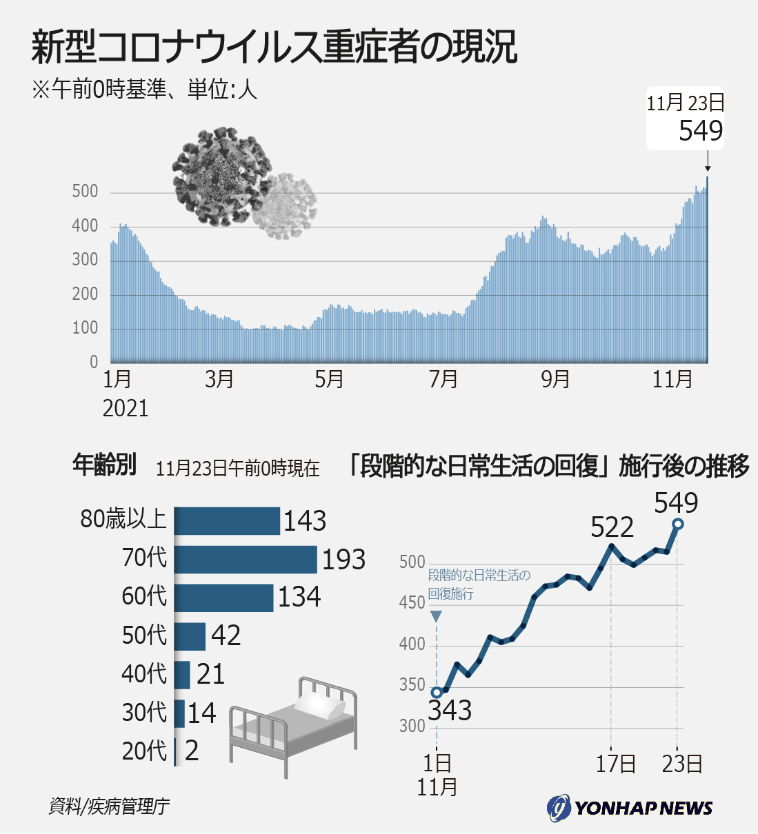 新型コロナウイルス重症者の現況 新型コロナウイルス重症者の現況