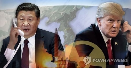 (3rd LD) Trump discusses N. Korean threats in phone talks with Xi, Abe - 1