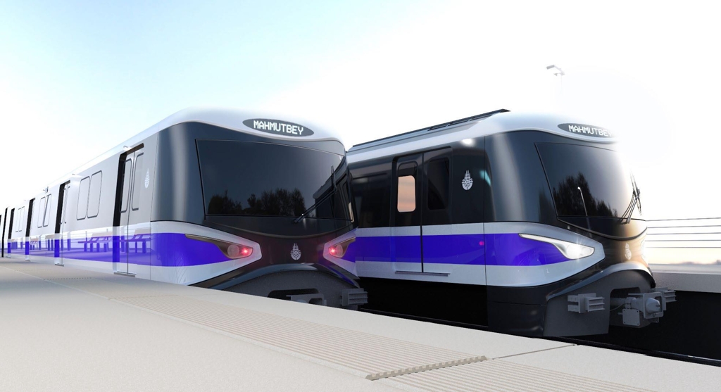 This graphic image, provided courtesy of Hyundai Rotem, shows subway trains to be built by tehe company for the Istanbul City government. (Yonhap)