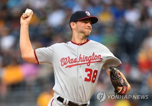 In this Getty Images file photo from May 17, 2017, Jacob Turner, then with the Washington Nationals, pitches against the Pittsburgh Pirates during the bottom of the first inning of a Major League Baseball regular season game at PNC Park in Pittsburgh, Pennsylvania. South Korean ball club Kia Tigers said that they've acquired Turner on a one-year, US$1 million deal. (Yonhap)
