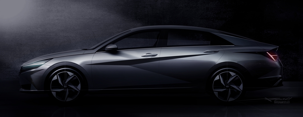 This teaser image provided by Hyundai Motor shows the all-new Avante compact to be launched in the domestic market next month. (PHOTO NOT FOR SALE) (Yonhap)