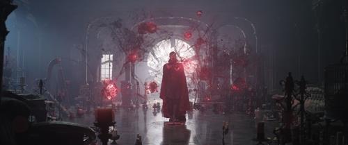 This image provided by Walt Disney Company Korea shows a scene from "Doctor Strange in the Multiverse of Madness." (PHOTO NOT FOR SALE) (Yonhap)