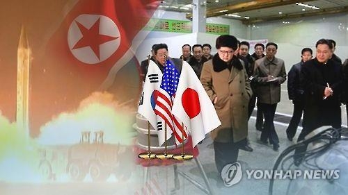韓米日の国防当局が核・ミサイル開発を続ける北朝鮮への対応を話し合った＝（聯合ニュースＴＶ）