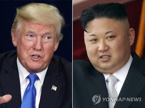 トランプ米大統領（左）と北朝鮮の金正恩（キム・ジョンウン）朝鮮労働党委員長＝（聯合ニュース）