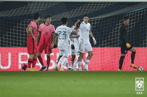 韓国はメキシコに２―３で逆転負けした（大韓サッカー協会提供）＝（聯合ニュース）≪転載・転用禁止≫