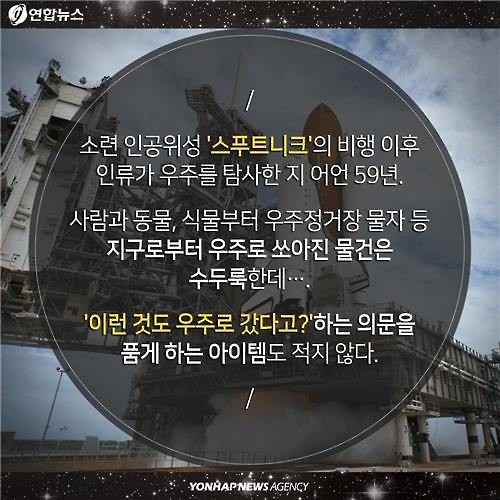 <카드뉴스> 레고에서 성찬와인까지…우주로 간 '이색 아이템' - 4