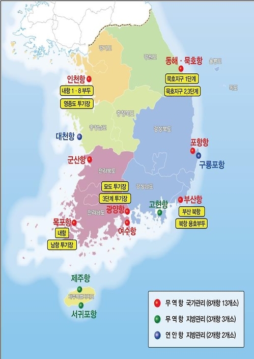 항만 재개발 계획수립 위치도
