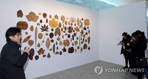 강릉=연합뉴스) 유형재 기자 = '평창비엔날레 & 강릉신날레 2017' 개막을 하루 앞둔 2일 강릉녹색도시체험센터에서 예술감독이 프레스콜에 참가한 기자들에게 작품 설명을 하고 있다.평창비엔날레는 3일 개막해 26일까지, 강릉신날레 2017은 3∼5일 강릉녹색도시체험센터 일원에서 열린다.모든 전시와 공연을 무료로 관람할 수 있다. 2017.2.2yoo21@yna.co.kr