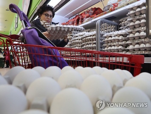 대형마트에 진열된 미국산 계란 [연합뉴스 자료사진] 