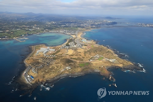 상공에서 바라본 제주도(자료)