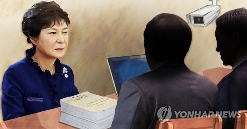 박근혜 전 대통령의 검찰 조사 모습 예상도