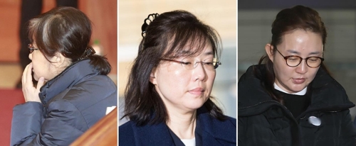 구속된 최순실·조윤선·박채윤