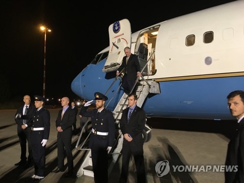 G7 외교장관 회의 참석차 이탈리아에 도착한 틸러슨 미국 국무장관