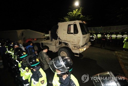성주골프장에 들어가는 사드 레이더