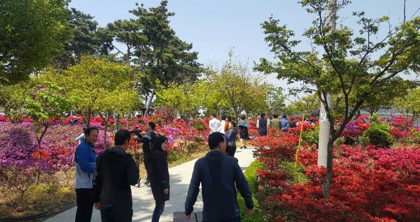 서산시 인지면 '쉼이 있는 정원'을 찾은 시민들