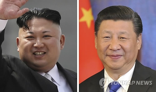 김정은 북한 노동당 위원장과 시진핑 중국 국가주석
