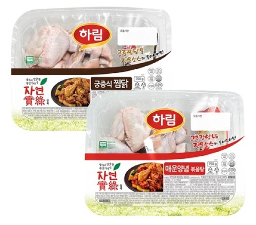 하림 자연실록 궁중식 찜닭과 매운양념 볶음탕 제품 이미지