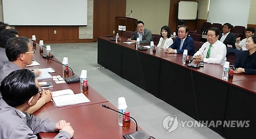 국민의당 지도부 금호타이어 방문