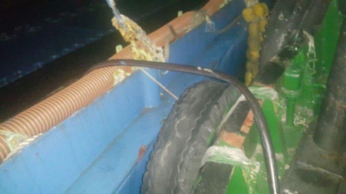 기름 훔치려고 연결한 호스
