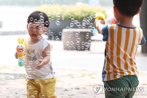 비눗방울과 보내는 휴일