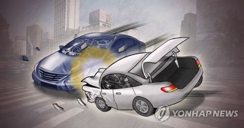 승용차 충돌 교통사고 (PG)