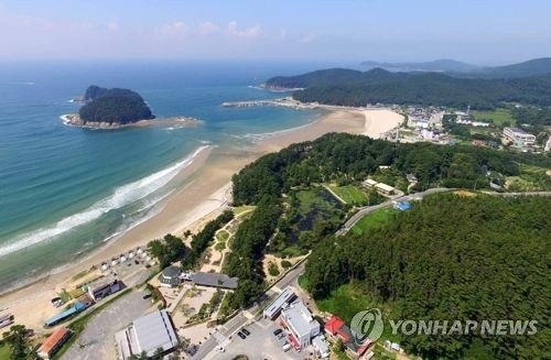 천리포수목원 항공사진
