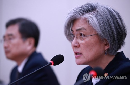 국감 답변하는 강경화 외교장관