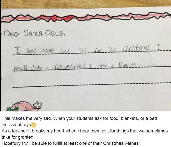 미 텍사스 주 7살 소녀의 산타 편지 