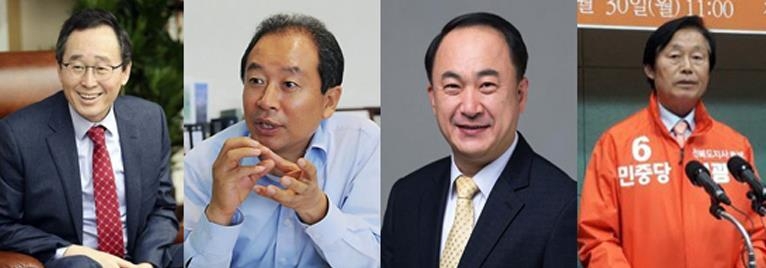 민주당 송하진, 평화당 임정엽, 정의당 권태홍, 민중당 이광석 전북지사 예비후보들