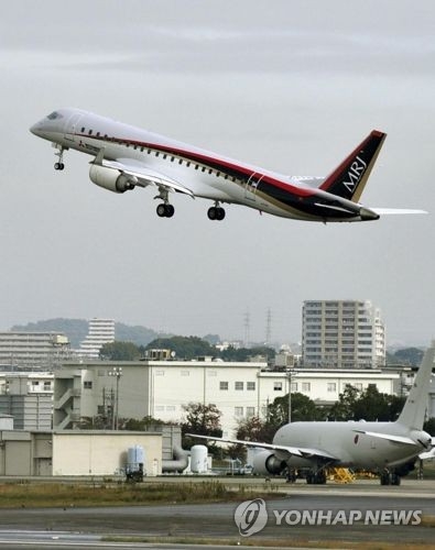 일본 첫 제트여객기 MRJ 4호기