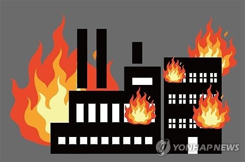 공장화재 (일러스트)편집 김민준
아이클릭아트 그래픽 사용