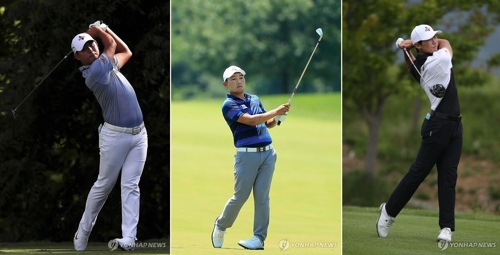 김시우, 강성훈, 김민휘의 스윙.