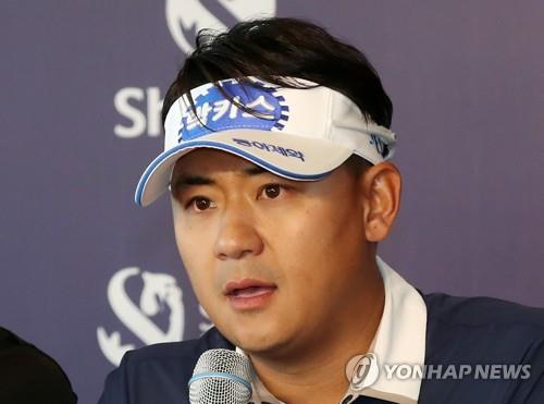 경기 각오 밝히는 박상현 (인천=연합뉴스) 윤태현 기자 = 12일 오전 인천시 서구 베어즈베스트 청라골프클럽에서 열린 '한국프로골프(KPGA)투어 신한동해오픈 기자회견'에서 박상현이 각오를 밝히고 있다. 신한동해오픈은 13일부터 나흘간 이곳에서 열린다. 2018.9.12 tomatoyoon@yna.co.kr(끝)