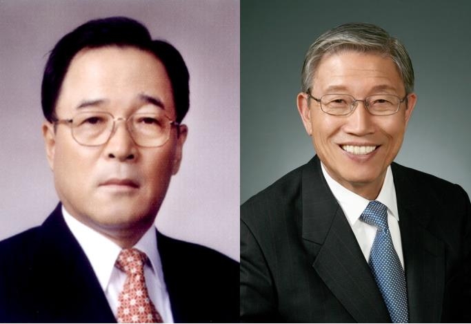 신찬수 전 한국공인회계사회장(왼쪽)과 송자 연세대 총장