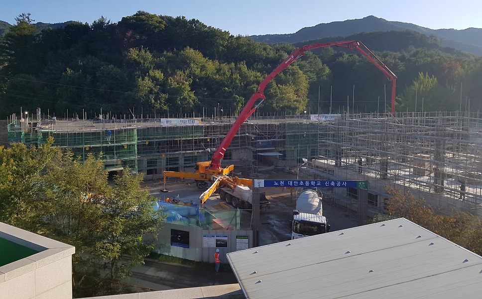 노천초등학교 신축 공사 현장