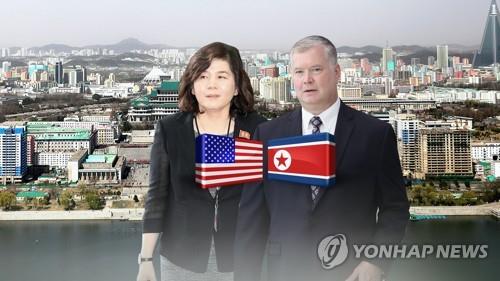 비건 특별대표와 최선희 부상
