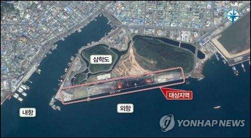 목포 삼학부두 전경