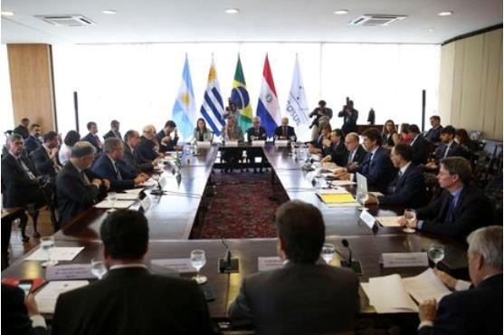 6일(현지시간) 브라질리아에서 열린 메르코수르 외교장관 회담 [국영 뉴스통신 아젠시아 브라질]