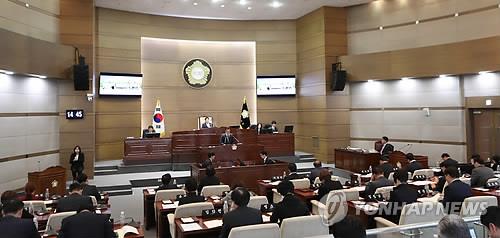 천안시의회 본회의장 모습