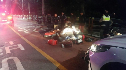 전동휠체어 탄 장애인 모자 참변