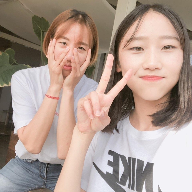 한국 육상의 희망 양예빈(오른쪽)과 김은혜 코치