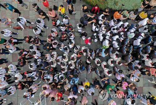 중국인 학생들의 모습. 