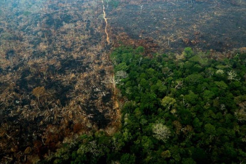 브라질 북부 아크리 주에 아마존 열대우림 일부가 불에 탔다. [브라질 뉴스포털 UOL]