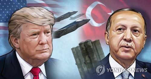 트럼프 미국 대통령 - 에르도안 터키 대통령 (PG)[장현경 제작] 일러스트