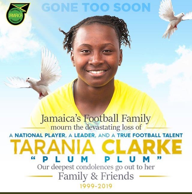 자메이카축구협회가 트위터를 통해 게시한 애도문