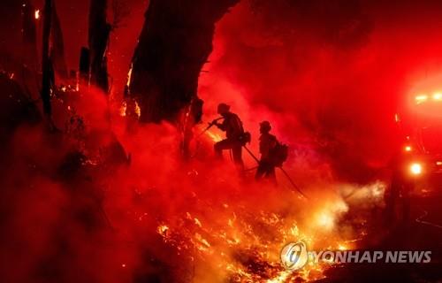 화마 속에서 사투 벌이는 美 캘리포니아 소방관들