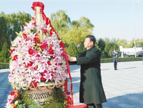 중국 공군 열사에 헌화하는 시진핑 중국 국가 주석